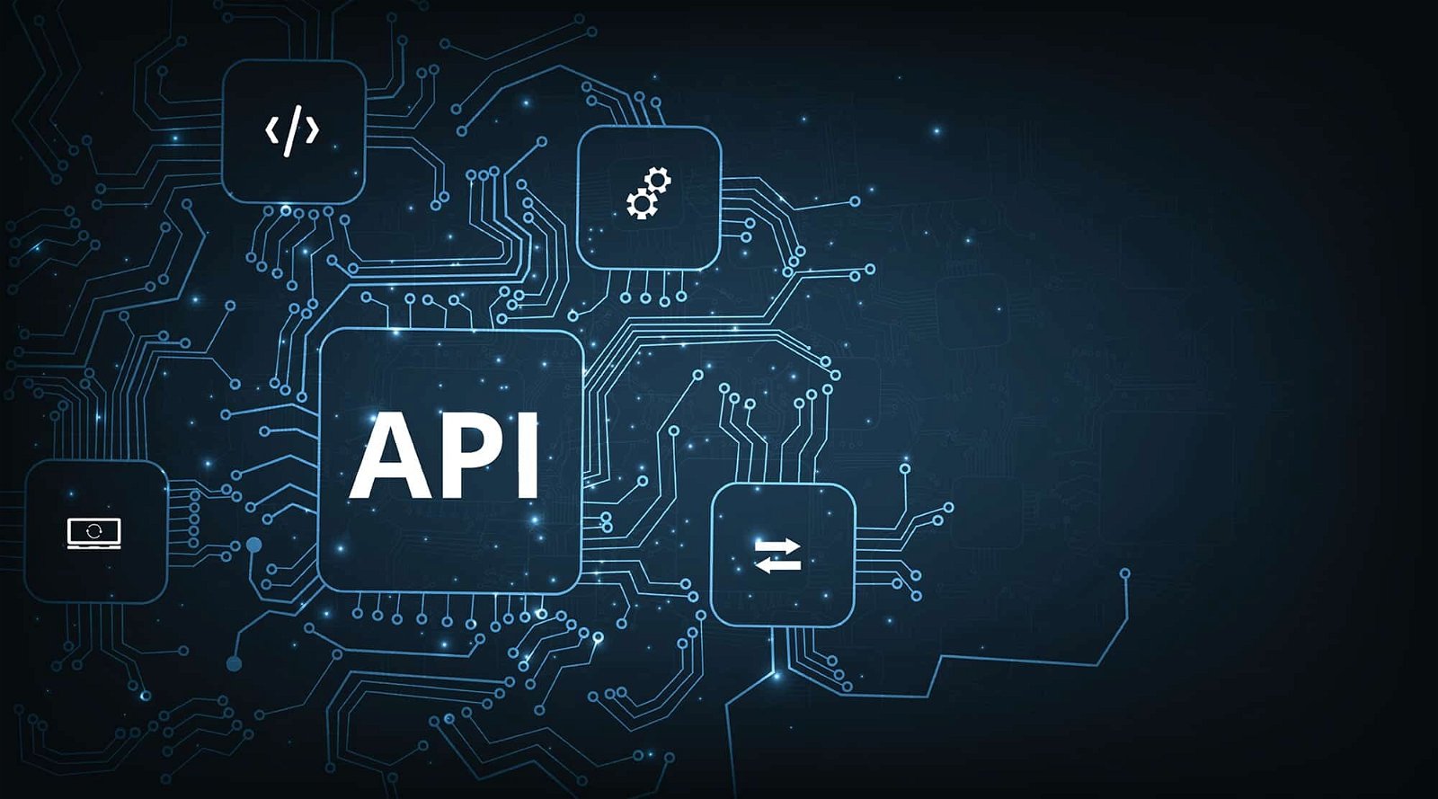 a circuit board with the word api on it.