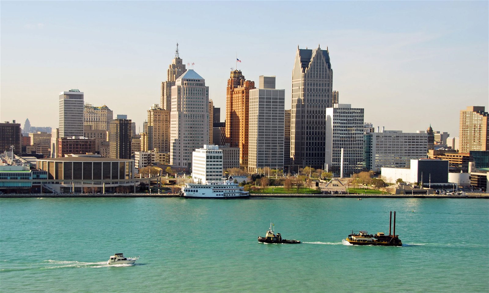 Picture of downtown Detroit.