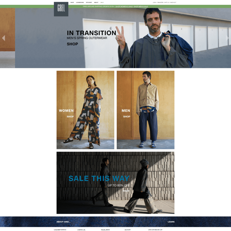Custom Website Designed For Clothing Company