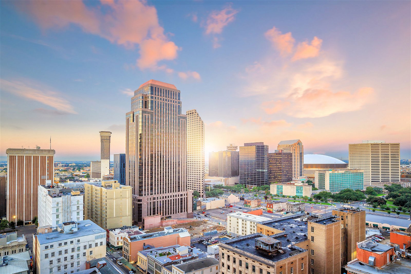 Picture of downtown New Orleans.